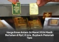 Harga Emas Antam 26 Maret 2026 Masih Bertahan di Rp2,8 Juta, Buyback Melemah Tipis
