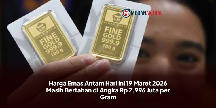 Harga Emas Antam Hari Ini 19 Maret 2026 Masih Bertahan di Angka Rp 2,996 Juta per Gram