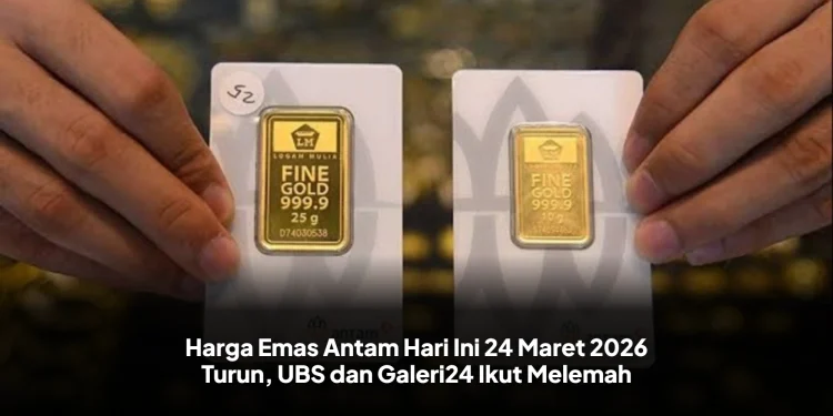 Harga Emas Antam Hari Ini 24 Maret 2026 Turun, UBS dan Galeri24 Ikut Melemah