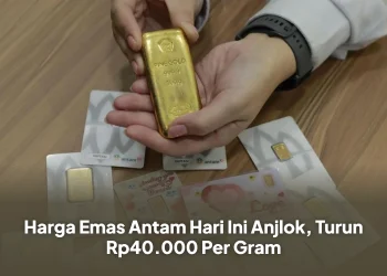 Harga Emas Antam Hari Ini Anjlok, Turun Rp40.000 Per Gram