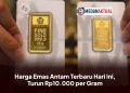 Harga Emas Antam Terbaru Hari Ini, Turun Rp10.000 per Gram