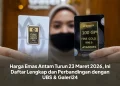 Harga Emas Antam Turun 23 Maret 2026, Ini Daftar Lengkap dan Perbandingan dengan UBS & Galeri24