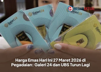 Harga Emas Hari Ini 27 Maret 2026 di Pegadaian: Galeri 24 dan UBS Turun Lagi