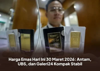 Harga Emas Hari Ini 30 Maret 2026: Antam, UBS, dan Galeri24 Kompak Stabil