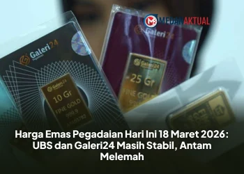 Harga Emas Pegadaian Hari Ini 18 Maret 2026: UBS dan Galeri24 Masih Stabil, Antam Melemah