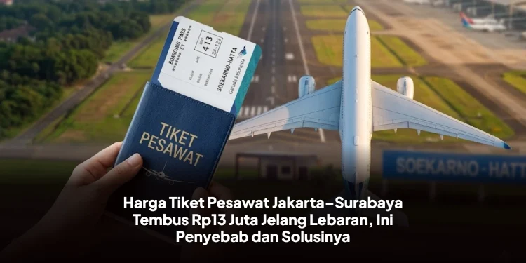Harga Tiket Pesawat Jakarta–Surabaya Tembus Rp13 Juta Jelang Lebaran, Ini Penyebab dan Solusinya