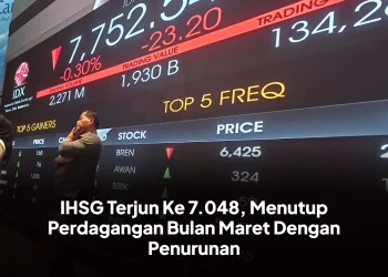 IHSG Terjun Ke 7.048, Menutup Perdagangan Bulan Maret Dengan Penurunan
