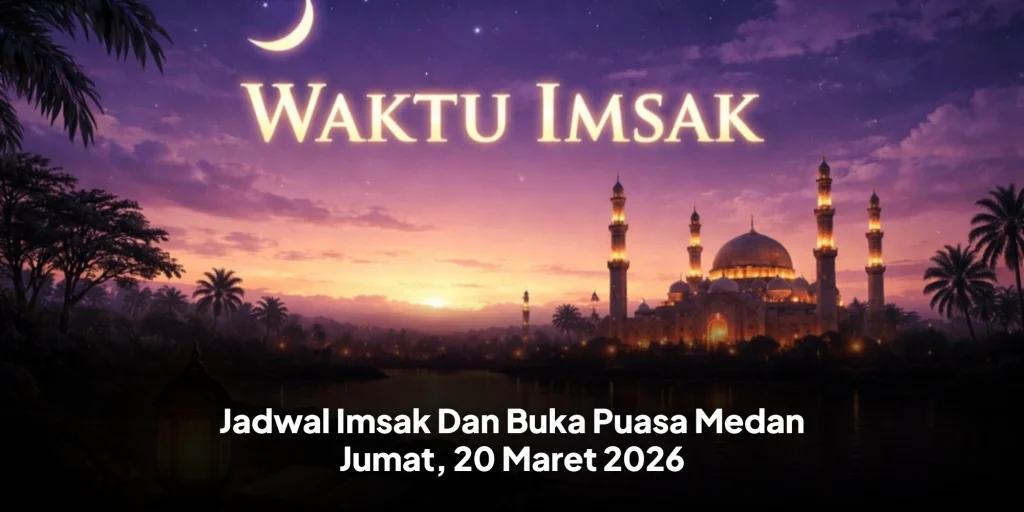 Jadwal Imsak Dan Buka Puasa Medan Jumat, 20 Maret 2026