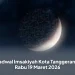 Jadwal Imsakiyah Kota Tanggerang Rabu 19 Maret 2026