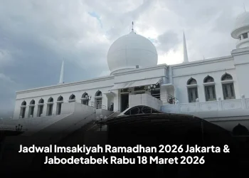 Jadwal Imsakiyah Ramadhan 2026 Jakarta & Jabodetabek Rabu 18 Maret 2026