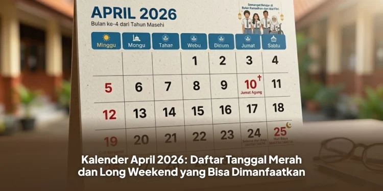 Kalender April 2026: Daftar Tanggal Merah dan Long Weekend yang Bisa Dimanfaatkan