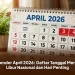 Kalender April 2026: Daftar Tanggal Merah, Libur Nasional dan Hari Penting