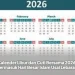 Kalender Libur dan Cuti Bersama 2026, Termasuk Hari Besar Islam Usai Lebaran