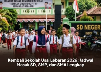 Kembali Sekolah Usai Lebaran 2026: Jadwal Masuk SD, SMP, dan SMA Lengkap