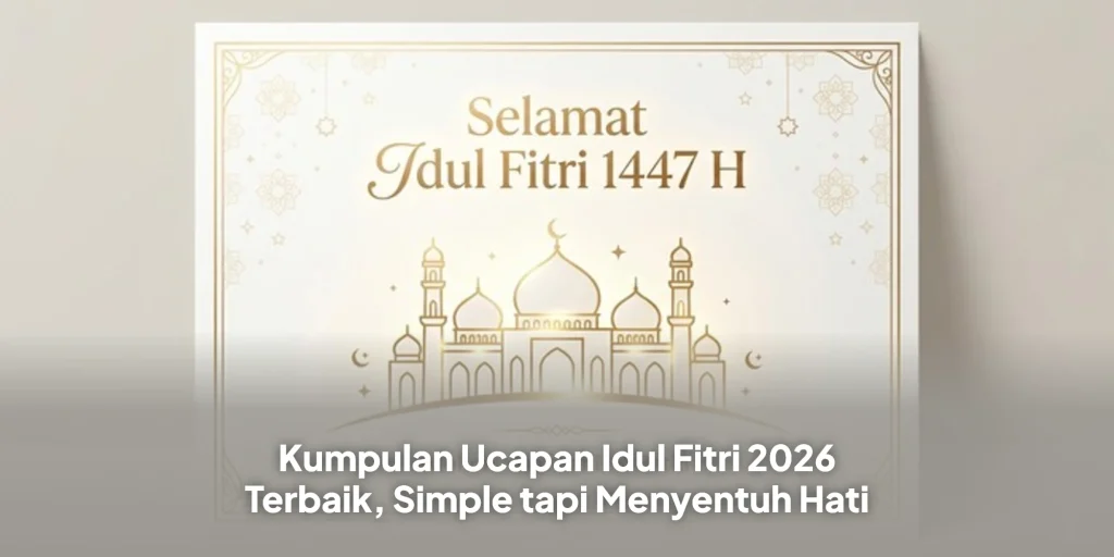 Kumpulan Ucapan Idul Fitri 2026 Terbaik, Simple tapi Menyentuh Hati
