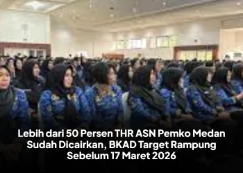 Lebih dari 50 Persen THR ASN Pemko Medan Sudah Dicairkan, BKAD Target Rampung Sebelum 17 Maret 2026