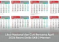 Libur Nasional dan Cuti Bersama April 2026 Resmi Dirilis SKB 3 Menteri