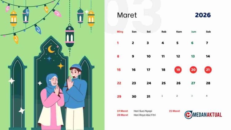 Daftar Tanggal Merah Maret 2026 Lengkap dengan Cuti Bersama Lebaran dan Libur Sekolah