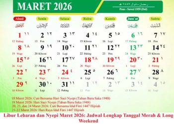 Libur Lebaran dan Nyepi Maret 2026: Jadwal Lengkap Tanggal Merah & Long Weekend
