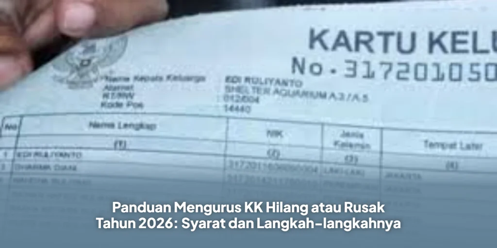 Panduan Mengurus KK Hilang atau Rusak Tahun 2026: Syarat dan Langkah-langkahnya