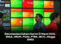 Rekomandasi Saham Hari Ini 31 Maret 2026 : ERAA, HRUM, PGAS, PTBA, INCO, Hingga ENRG