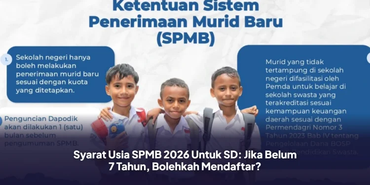 Syarat Usia SPMB 2026 Untuk SD: Jika Belum 7 Tahun, Bolehkah Mendaftar?