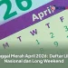 Tanggal Merah April 2026: Daftar Libur Nasional dan Long Weekend