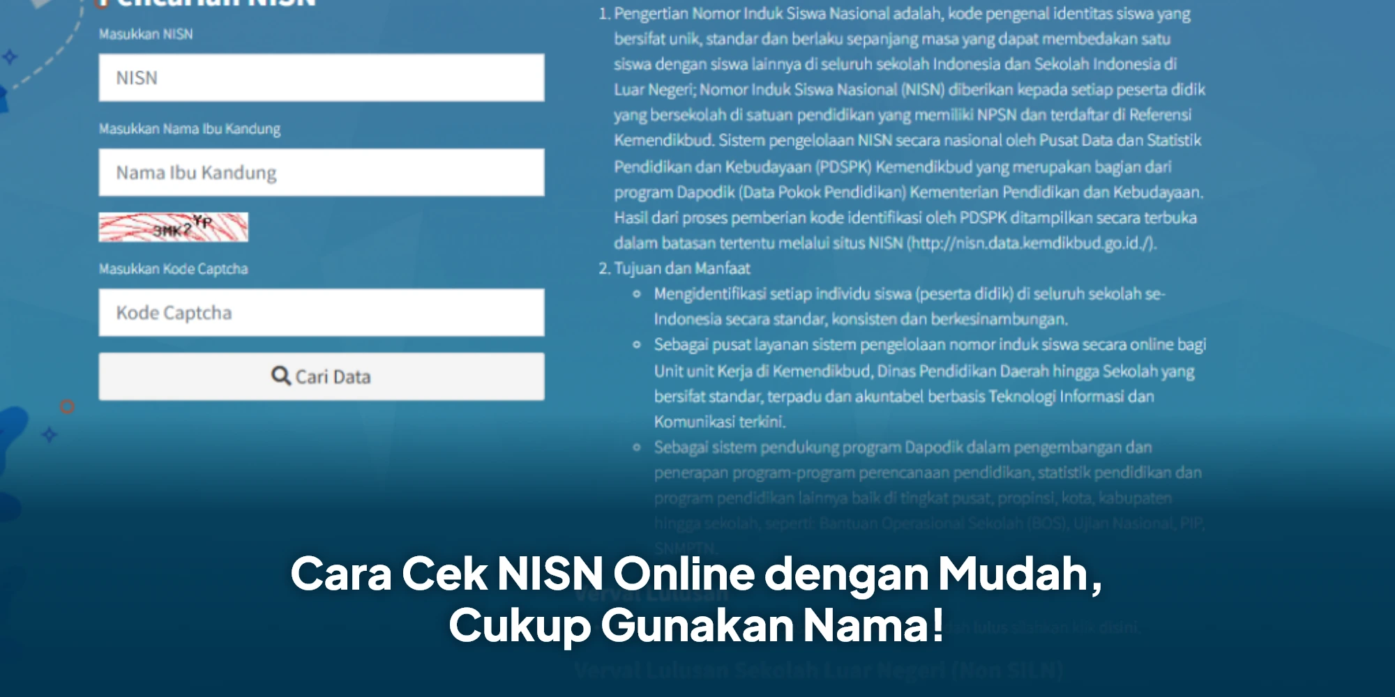 Cara Cek NISN Online dengan Mudah, Cukup Gunakan Nama!