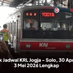 Cek Jadwal KRL Jogja - Solo, 30 April - 3 Mei 2026 Lengkap