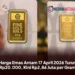 Harga Emas Antam 17 April 2026 Turun Rp20.000, Kini Rp2,86 Juta per Gram