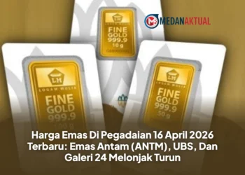 Harga Emas Di Pegadaian 16 April 2026 Terbaru: Emas Antam (ANTM), UBS, Dan Galeri 24 Melonjak Turun