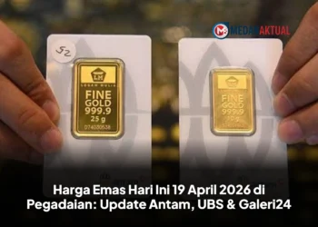 Harga Emas Hari Ini 19 April 2026 di Pegadaian: Update Antam, UBS & Galeri24