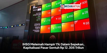IHSG Melemah Hampir 1% Dalam Sepekan, Kapitalisasi Pasar Sentuh Rp 12.305 Triliun