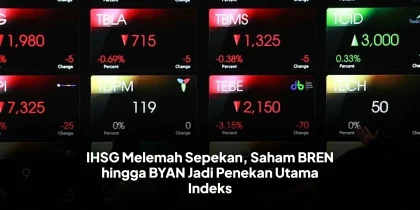 IHSG Melemah Sepekan, Saham BREN hingga BYAN Jadi Penekan Utama Indeks