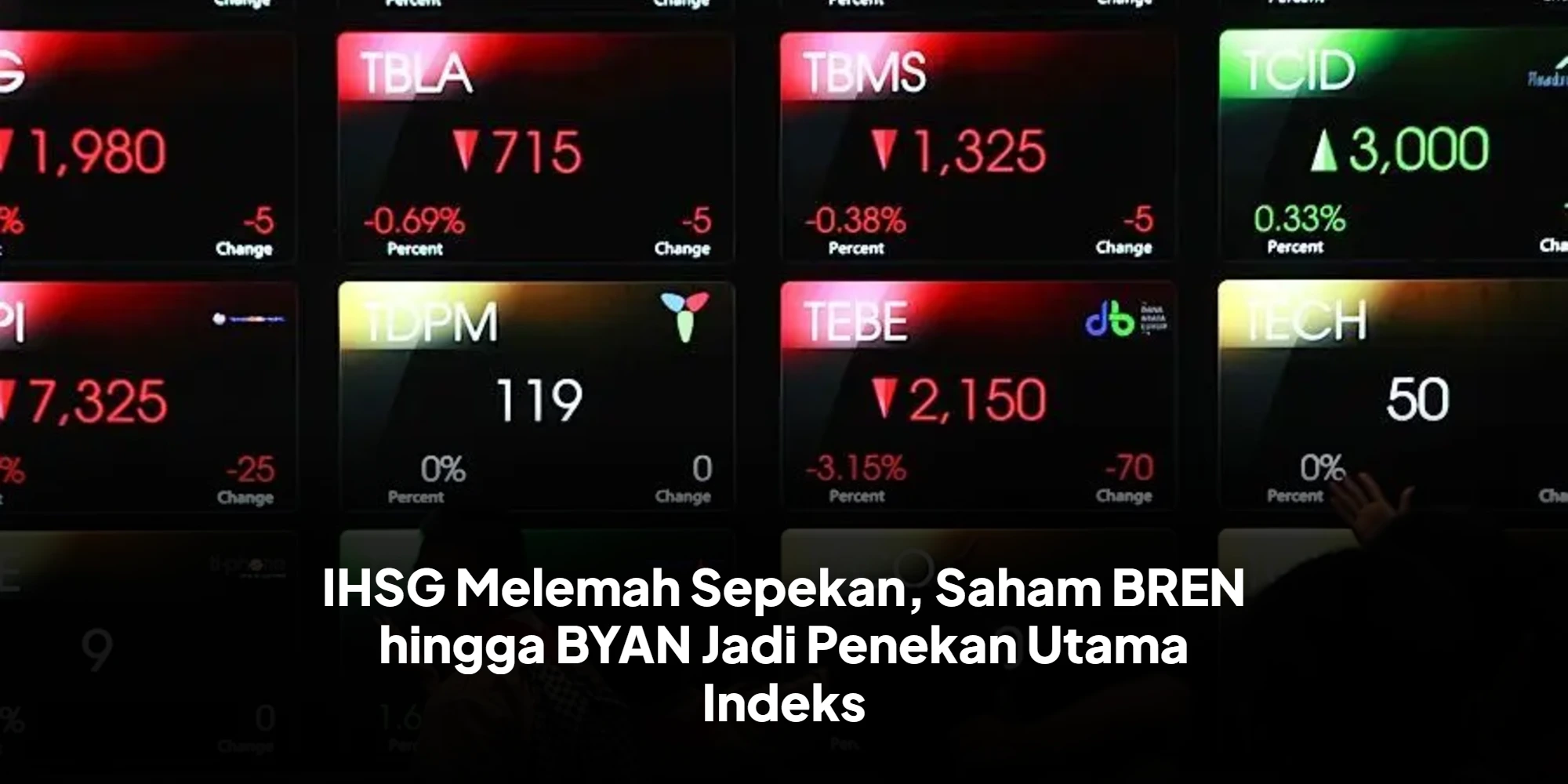 IHSG Melemah Sepekan, Saham BREN hingga BYAN Jadi Penekan Utama Indeks