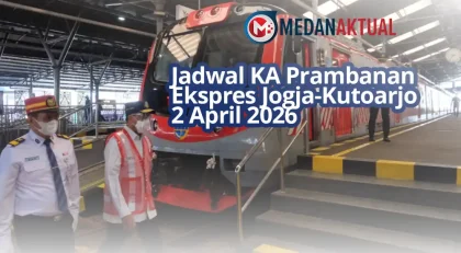 Jadwal KA Prambanan Ekspres Jogja-Kutoarjo, 2 April 2026