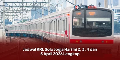 Jadwal KRL Solo Jogja Hari Ini 2, 3, 4 dan 5 April 2026 Lengkap