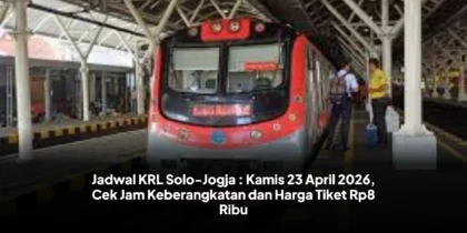 Jadwal KRL Solo-Jogja : Kamis 23 April 2026, Cek Jam Keberangkatan dan Harga Tiket Rp8 Ribu