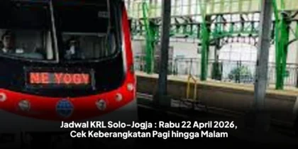 Jadwal KRL Solo-Jogja : Rabu 22 April 2026, Cek Keberangkatan Pagi hingga Malam
