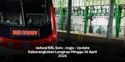 Jadwal KRL Solo-Jogja : Update Keberangkatan Lengkap Minggu 26 April 2026