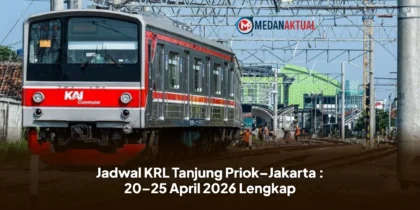 Jadwal KRL Tanjung Priok–Jakarta : 20–25 April 2026 Lengkap