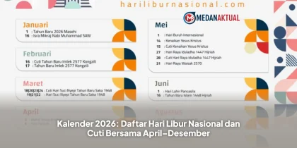 Kalender 2026: Daftar Hari Libur Nasional dan Cuti Bersama April–Desember
