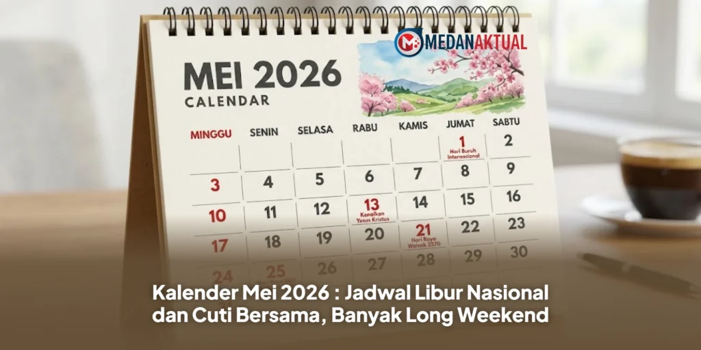 Kalender Mei 2026 : Jadwal Libur Nasional dan Cuti Bersama, Banyak Long Weekend