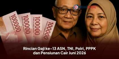 Rincian Gaji ke-13 ASN, TNI, Polri, PPPK dan Pensiunan Cair Juni 2026