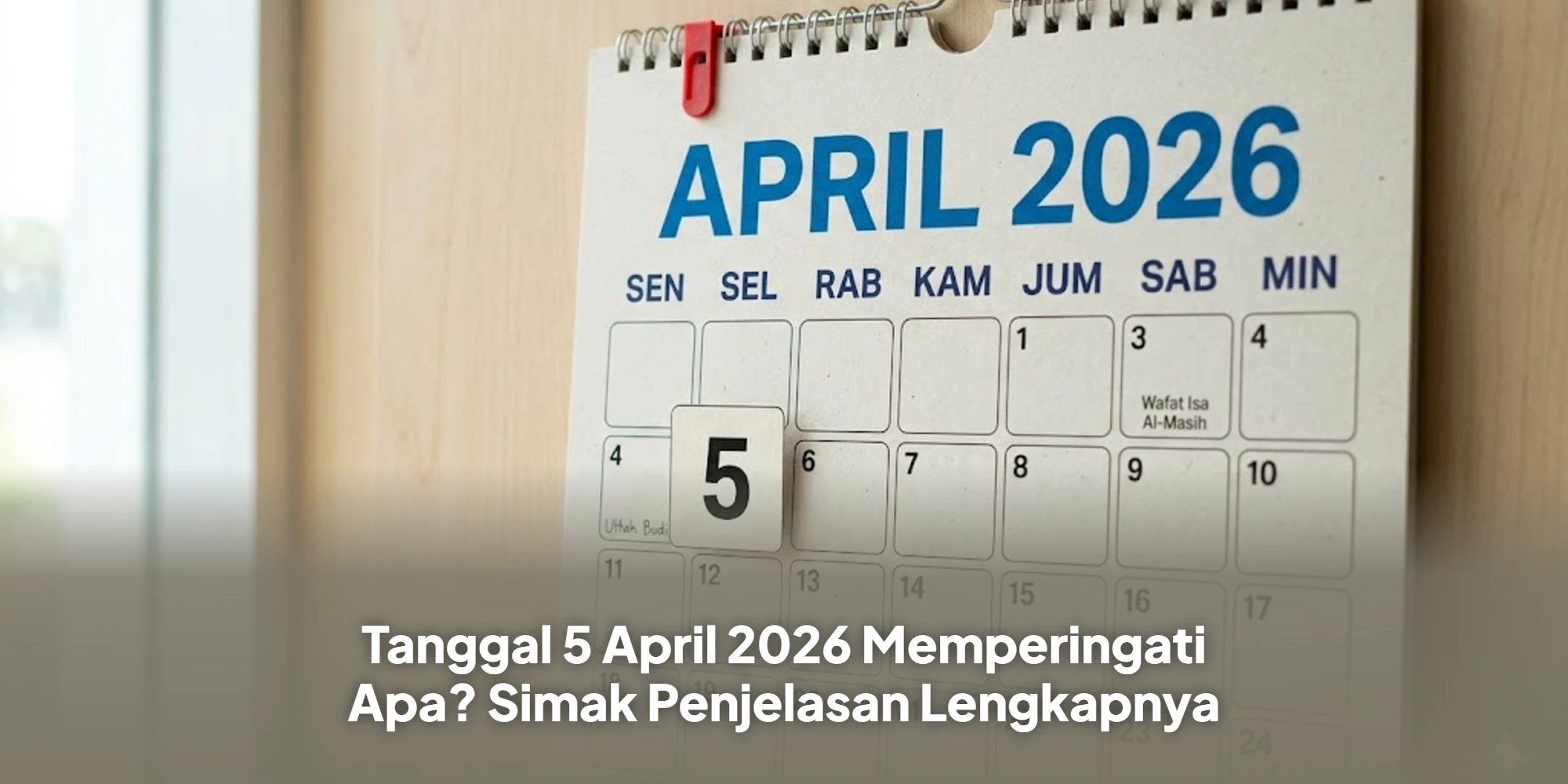Tanggal 5 April 2026 Memperingati Apa? Simak Penjelasan Lengkapnya
