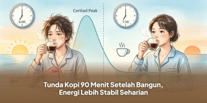 Tunda Kopi 90 Menit Setelah Bangun, Energi Lebih Stabil Seharian