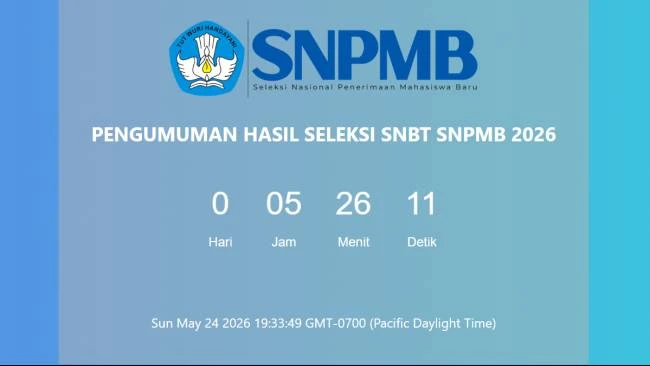 Pengumuman Hasil UTBK SNBT 2026 Hari Ini Pukul 15.00 WIB