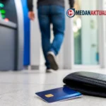 kartu ATM dan dompet terjatuh di dekat mesin ATM