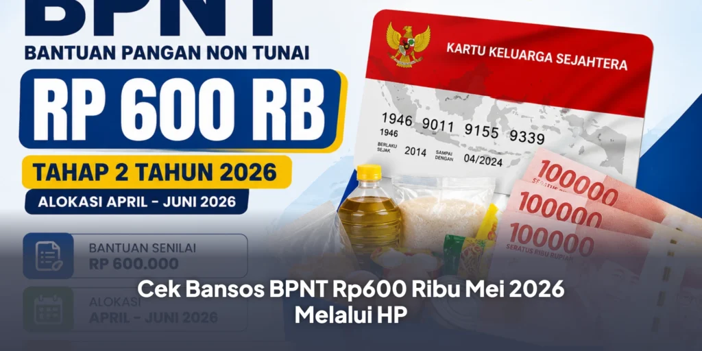 Cek Bansos BPNT Rp600 Ribu Mei 2026 Melalui HP