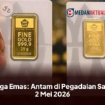 Harga Emas: Antam di Pegadaian Sabtu 2 Mei 2026